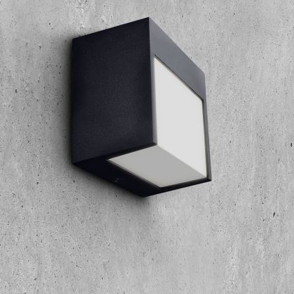 Brilagi - Επιτοίχιο φωτιστικό εξωτερικού χώρου LED TERNI LED/12W/230V μαύρο IP44