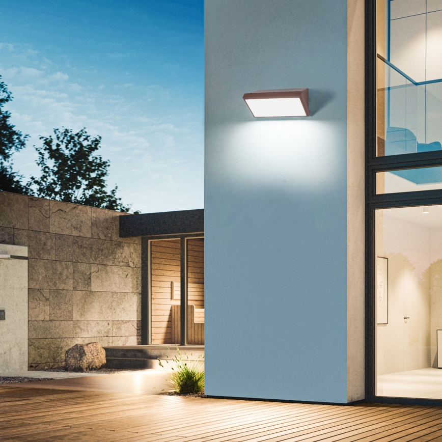 Brilagi - Επιτοίχιο φωτιστικό εξωτερικού χώρου LED TRIANGLE LED/20W/230V καφέ IP65