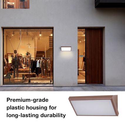Brilagi - Επιτοίχιο φωτιστικό εξωτερικού χώρου LED TRIANGLE LED/20W/230V καφέ IP65