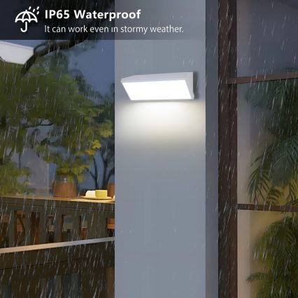 Brilagi - LED εξωτερικό επιτοίχιο φωτιστικό TRIANGLE LED/42W/230V 45 cm λευκό IP65