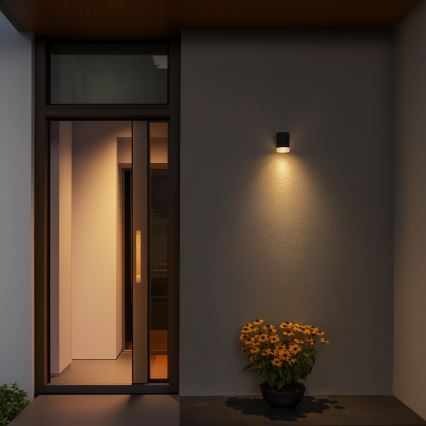 Brilagi - Επιτοίχιο φωτιστικό εξωτερικού χώρου MATERA 1xGU10/30W/230V ανθρακί IP54