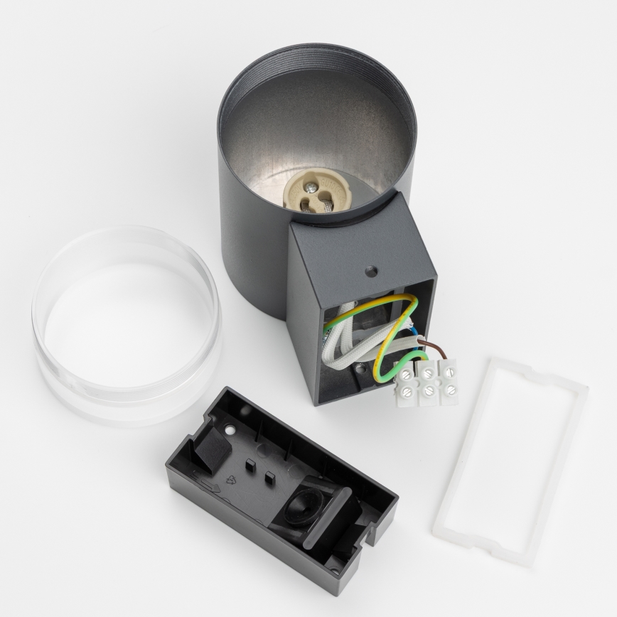 Brilagi - Επιτοίχιο φωτιστικό εξωτερικού χώρου MATERA 1xGU10/30W/230V ανθρακί IP54