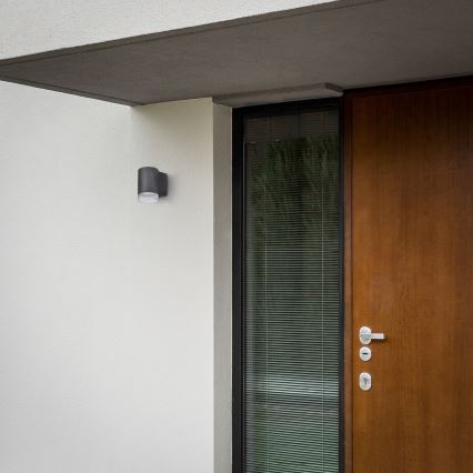 Brilagi - Επιτοίχιο φωτιστικό εξωτερικού χώρου MATERA 1xGU10/30W/230V ανθρακί IP54