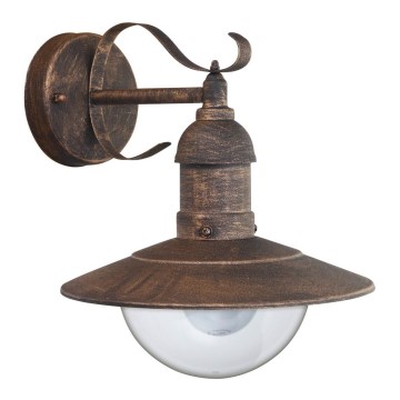 Brilagi - Επιτοίχιο φωτιστικό εξωτερικού χώρου MOLDE 1xE27/60W/230V IP44 μπρονζέ/πατίνα