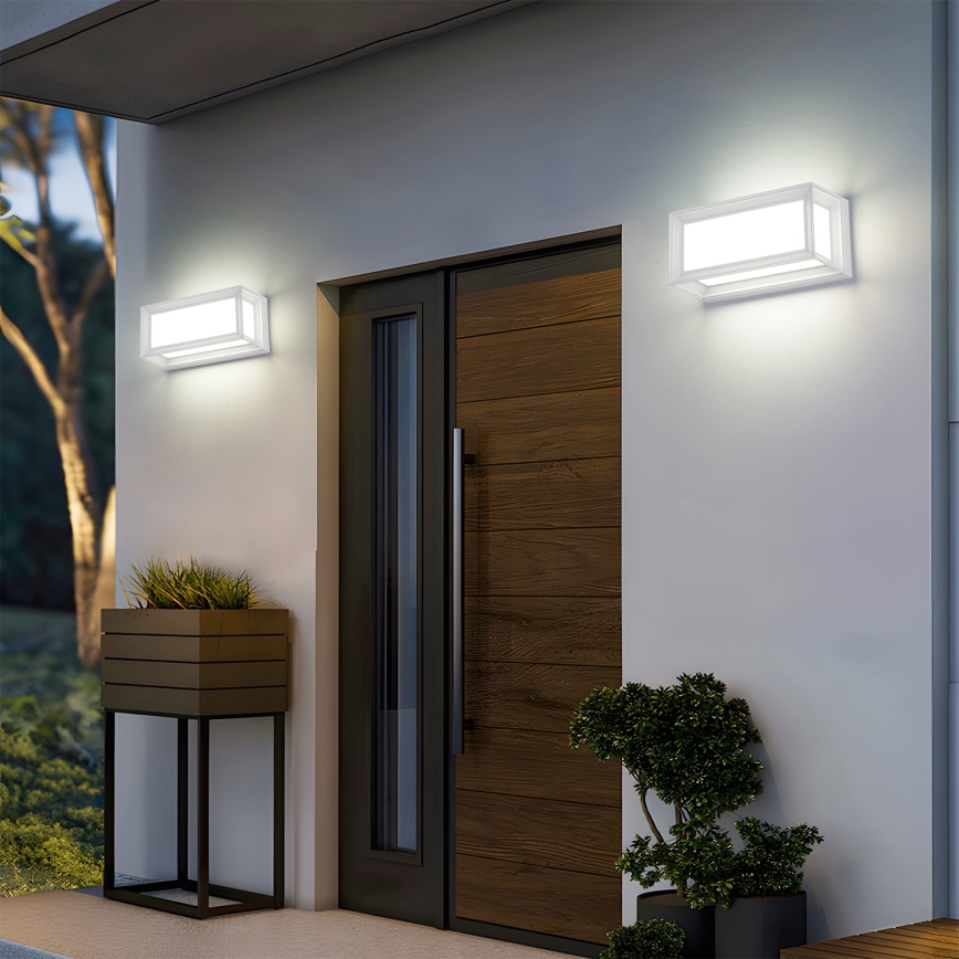 Brilagi - Επιτοίχιο φωτιστικό εξωτερικού χώρου PARKER LED/12W/230V λευκό IP44