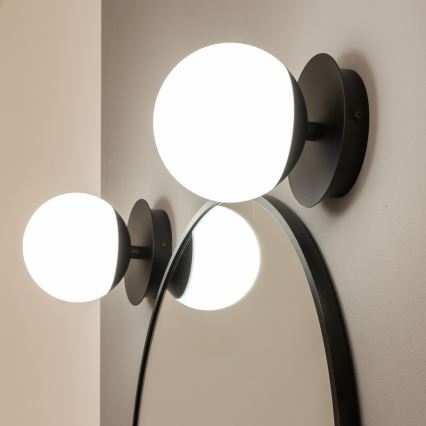 Brilagi - LED επιτοίχιο φωτιστικό μπάνιου BALL LED/6W/230V 3000/4000/6500K IP44 μαύρο