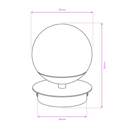 Brilagi - LED επιτοίχιο φωτιστικό μπάνιου BALL LED/6W/230V 3000/4000/6500K IP44 μαύρο