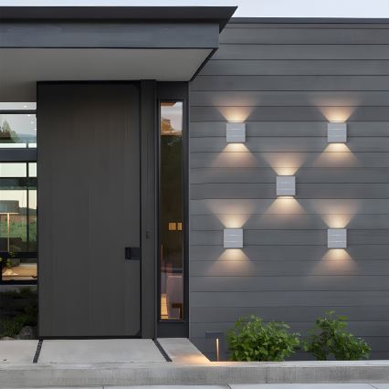 Brilagi - Επιτοίχιο LED φωτιστικό εξωτερικού χώρου DOUBLERAY LINE LED/6W/230V λευκό IP54