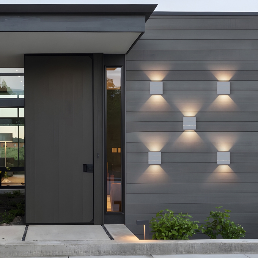 Brilagi - Επιτοίχιο LED φωτιστικό εξωτερικού χώρου DOUBLERAY LINE LED/6W/230V λευκό IP54