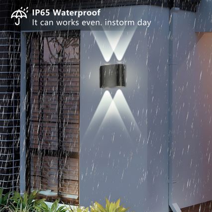 Brilagi - Επιτοίχιο LED φωτιστικό εξωτερικού χώρου FLAREBOX LED/4W/230V μαύρο IP65