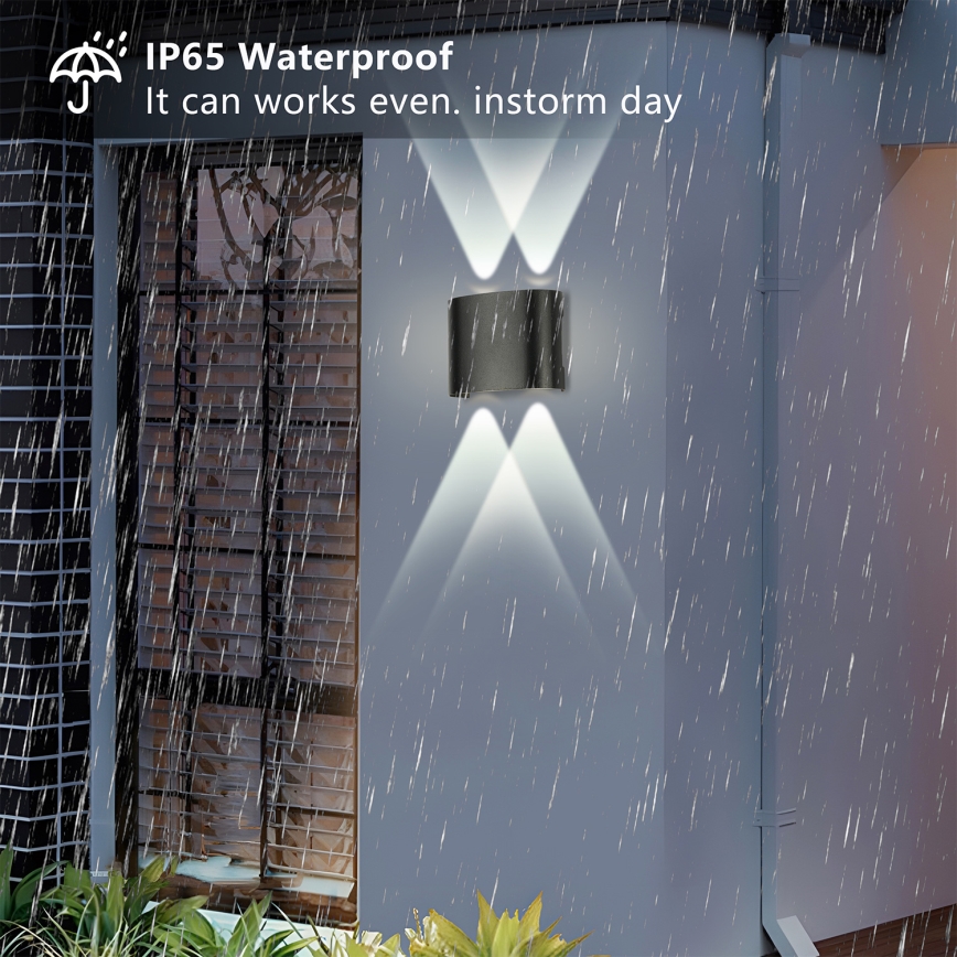 Brilagi - Επιτοίχιο LED φωτιστικό εξωτερικού χώρου FLAREBOX LED/4W/230V μαύρο IP65