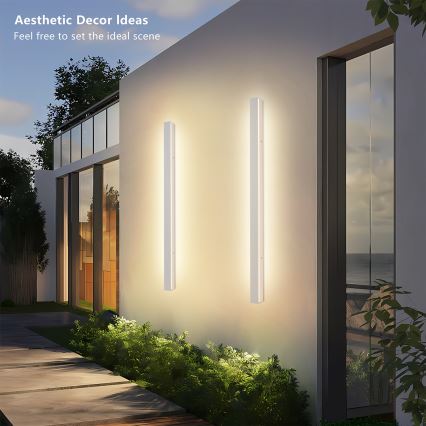 Brilagi - LED εξωτερικό επιτοίχιο φωτιστικό LINEAR LED/22W/230V 3000K IP65 100 cm λευκό CRI 90