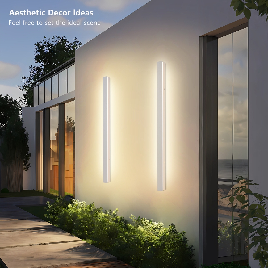 Brilagi - LED εξωτερικό επιτοίχιο φωτιστικό LINEAR LED/22W/230V 3000K IP65 100 cm λευκό CRI 90