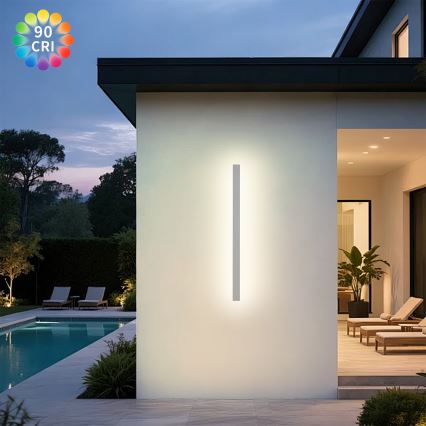 Brilagi - LED εξωτερικό επιτοίχιο φωτιστικό LINEAR LED/22W/230V 3000K IP65 100 cm λευκό CRI 90