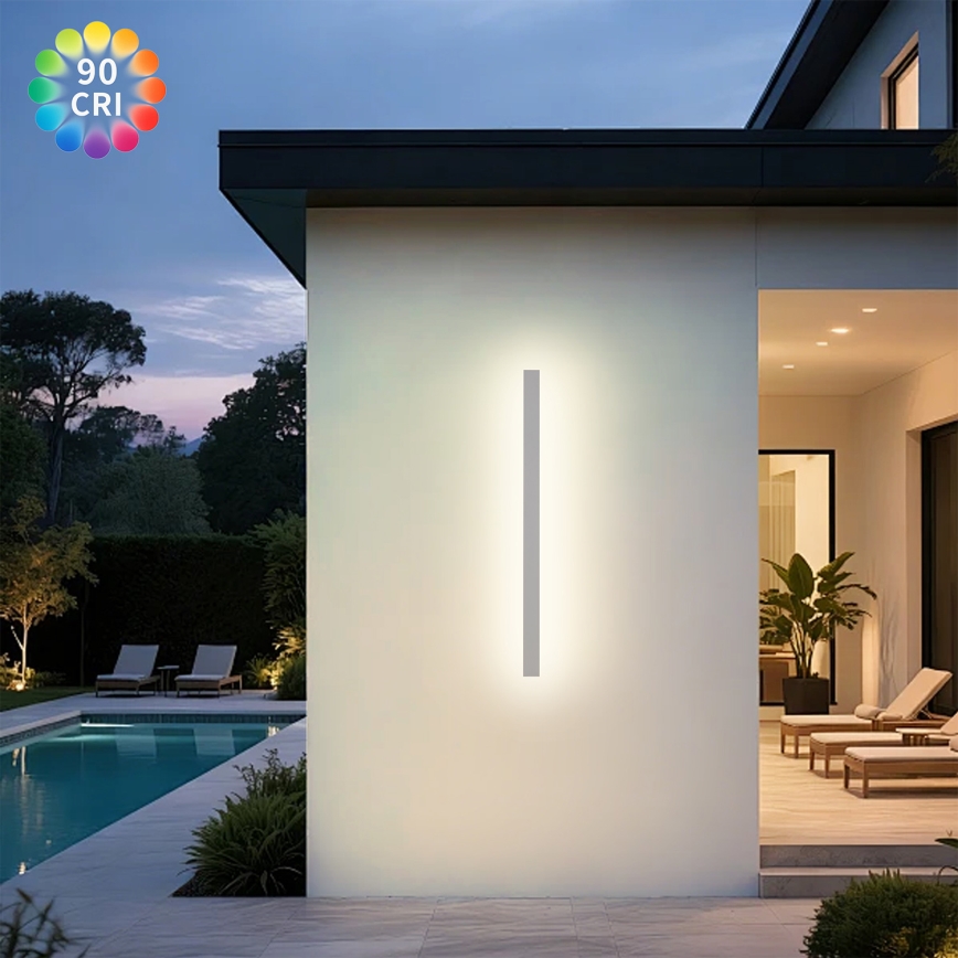 Brilagi - LED εξωτερικό επιτοίχιο φωτιστικό LINEAR LED/22W/230V 3000K IP65 100 cm λευκό CRI 90
