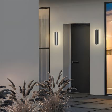 Brilagi - Επιτοίχιο φωτιστικό εξωτερικού χώρου LINEAR LED/8W/230V 4000K IP65 30 cm ανθρακί CRI 90