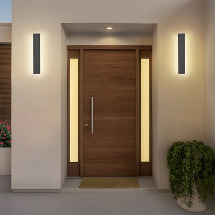 Brilagi - Επιτοίχιο φωτιστικό εξωτερικού χώρου LINEAR LED/8W/230V 4000K IP65 30 cm ανθρακί CRI 90