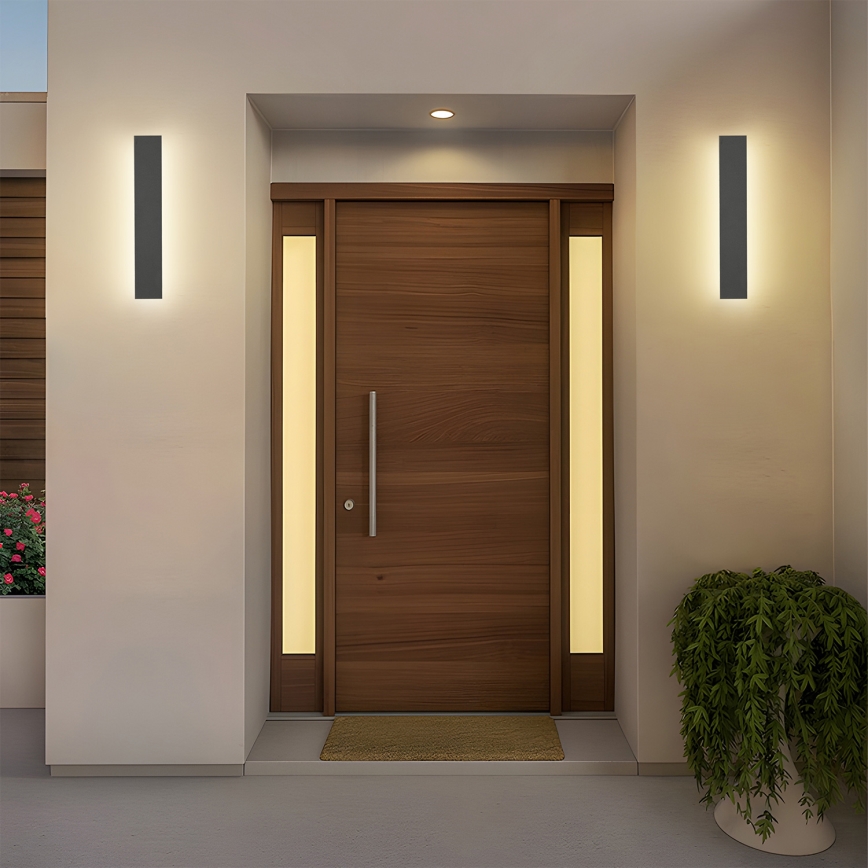 Brilagi - Επιτοίχιο φωτιστικό εξωτερικού χώρου LINEAR LED/8W/230V 4000K IP65 30 cm ανθρακί CRI 90