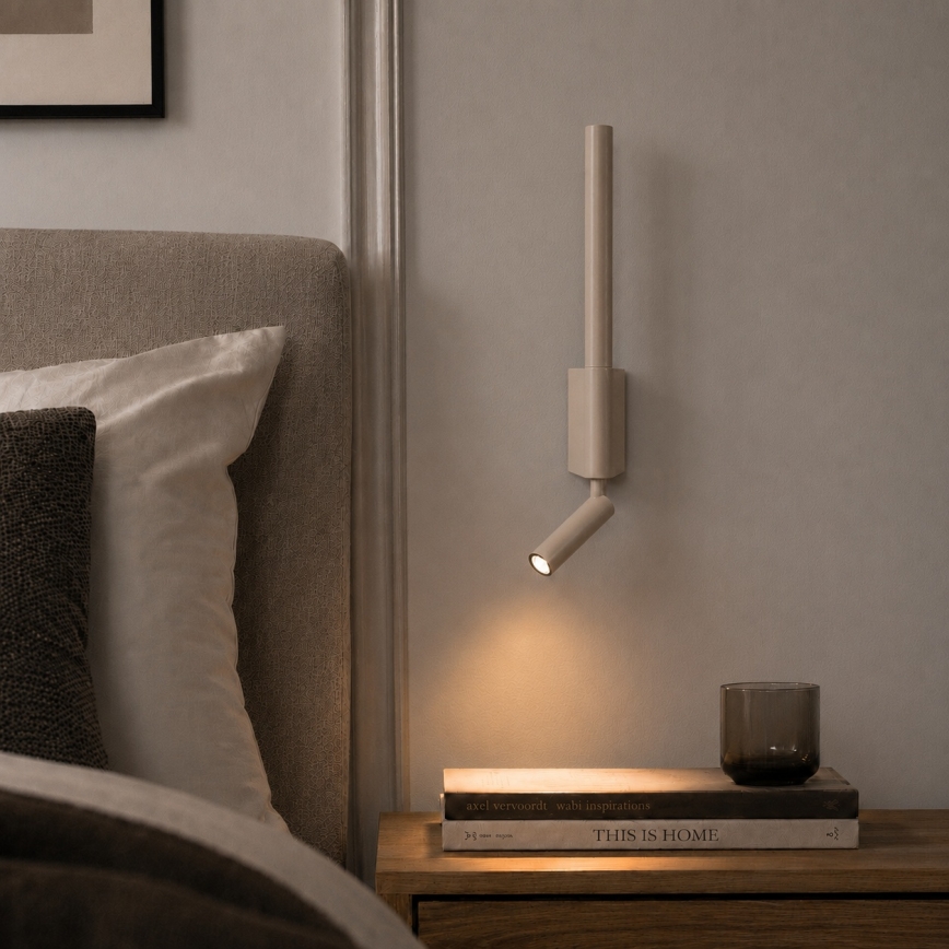 Brilagi - Επιτοίχιο LED σποτ VIXON LED/3W/230V + LED/5W, μπεζ, CRI 90