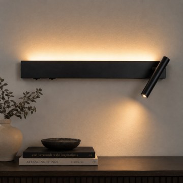 Brilagi - Επιτοίχιο σποτ φωτιστικό ARLIX LED/3W/230V + LED/7W μαύρο CRI 90