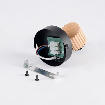 Brilagi - Επιτοίχιο σποτ φωτιστικό ODENSE 1xE14/10W/230V ξύλο Hevea/μαύρο