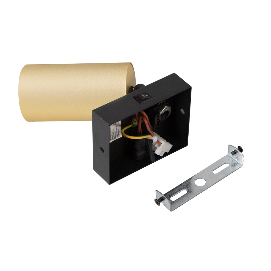 Brilagi - Επιτοίχιο σποτ με διακόπτη SELE 1xGU10/30W/230V μαύρο/χρυσό