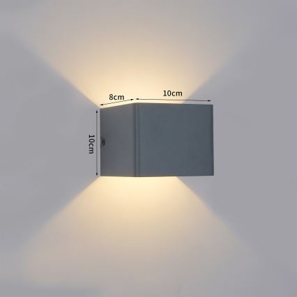 Brilagi - Επιτοίχιο εξωτερικό φωτιστικό LED DONNANI LED/5W/230V 10 cm ανθρακί IP44
