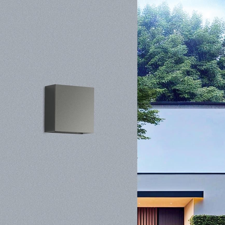 Brilagi - Επιτοίχιο εξωτερικό φωτιστικό LED DOUBLERAY LED/4W/230V ανθρακί IP65