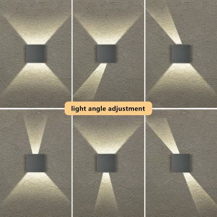 Brilagi - Επιτοίχιο εξωτερικό φωτιστικό LED DOUBLERAY LED/4W/230V ανθρακί IP65