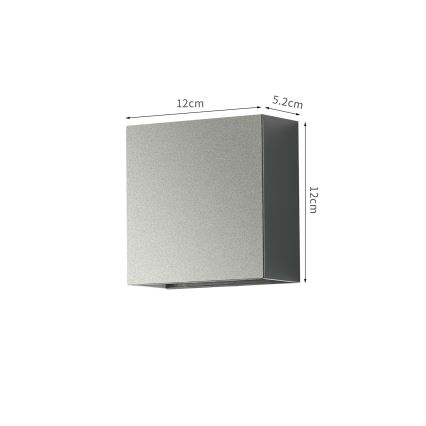 Brilagi - Επιτοίχιο εξωτερικό φωτιστικό LED DOUBLERAY LED/4W/230V ανθρακί IP65