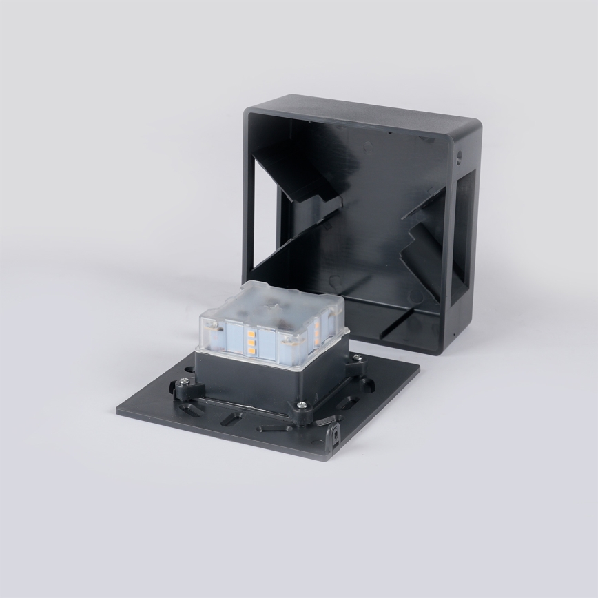 Brilagi - Επιτοίχιο εξωτερικό φωτιστικό LED DOUBLERAY LED/6W/230V ανθρακί IP54