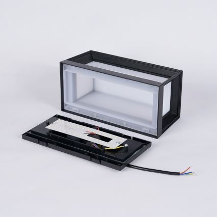 Brilagi - Εξωτερικό φωτιστικό τοίχου PARKER LED/12W/230V 3000/4500/6000K μαύρο IP44