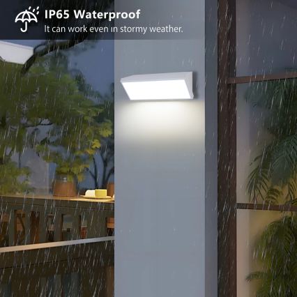 Brilagi - Επιτοίχιο εξωτερικό φωτιστικό LED TRIANGLE/42W/230V λευκό IP65