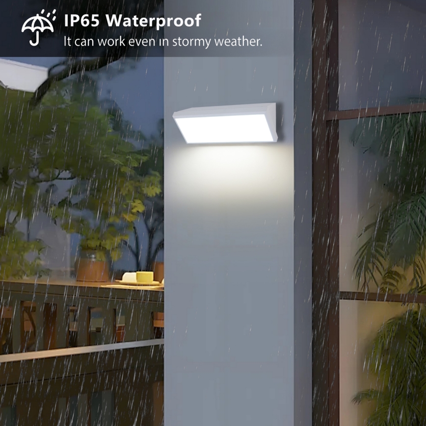 Brilagi - Επιτοίχιο εξωτερικό φωτιστικό LED TRIANGLE/42W/230V λευκό IP65