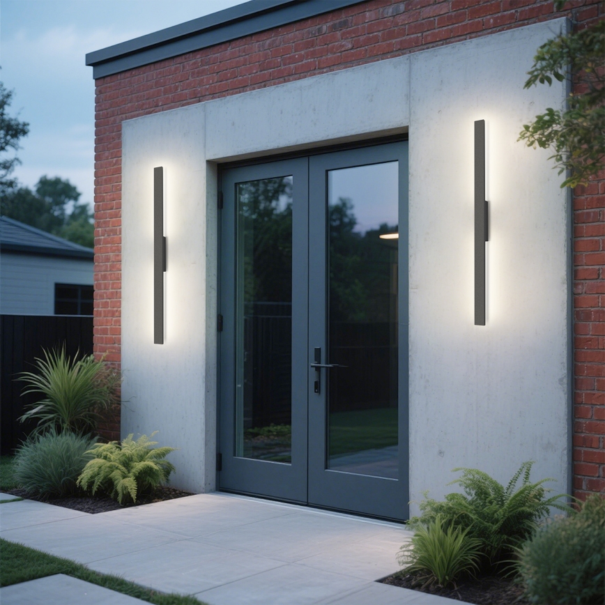 Brilagi - LED εξωτερικό επιτοίχιο φωτιστικό LUNA LED/24W/230V 3000K IP65 100 cm ανθρακί CRI 90