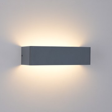 Brilagi - Επιτοίχιο εξωτερικού χώρου φωτιστικό DONNANI LED/12W/230V ανθρακί IP44