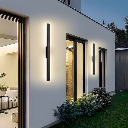 Brilagi - Επιτοίχιο φωτιστικό LED εξωτερικού χώρου LINEO LED/24W/230V 3000K IP65 100 cm μαύρο CRI 90