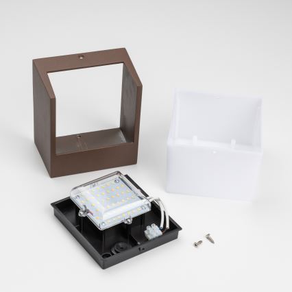 BRILAGI - Επιτοίχιο υπαίθριο φωτιστικό LED TERNI LED/12W/230V καφέ IP44