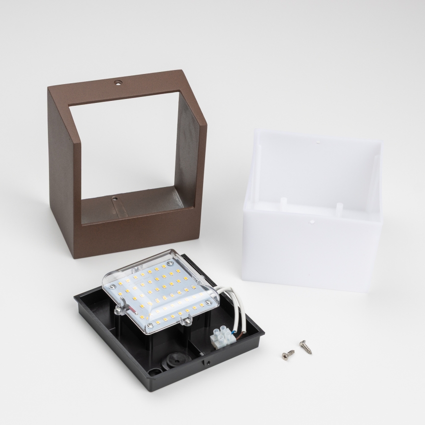 BRILAGI - Επιτοίχιο υπαίθριο φωτιστικό LED TERNI LED/12W/230V καφέ IP44