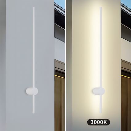 Brilagi - Εξωτερικό επιτοίχιο φωτιστικό LED AURA LED/20W/230V 3000K IP54 97 cm λευκό CRI 90