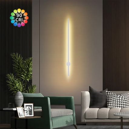 Brilagi - Εξωτερικό επιτοίχιο φωτιστικό LED AURA LED/20W/230V 3000K IP54 97 cm λευκό CRI 90