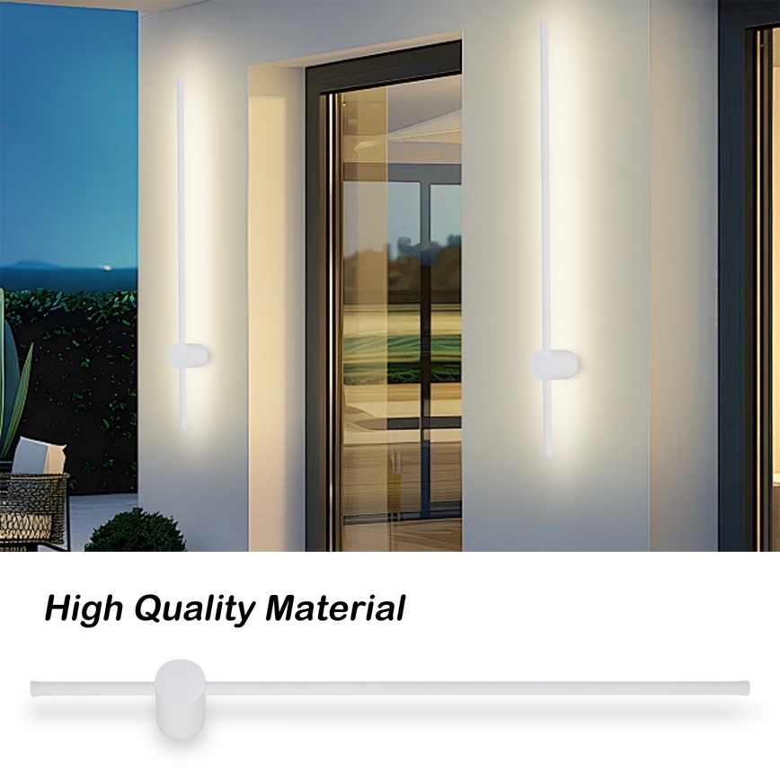 Brilagi - Εξωτερικό επιτοίχιο φωτιστικό LED AURA LED/20W/230V 3000K IP54 97 cm λευκό CRI 90
