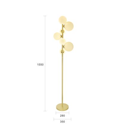 Brilagi - Επιδαπέδια λάμπα LED MILLA 7xG9/3W/230V χρυσό/λευκό