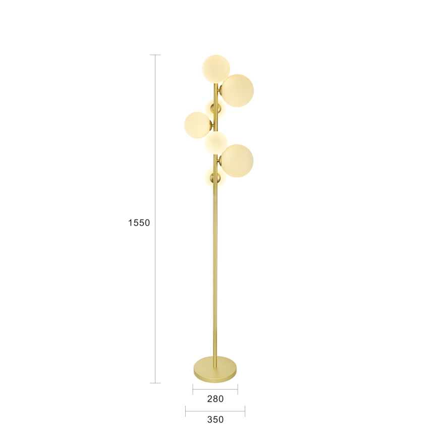Brilagi - Επιδαπέδια λάμπα LED MILLA 7xG9/3W/230V χρυσό/λευκό