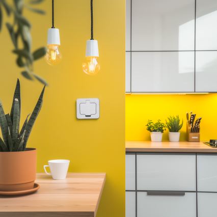 Brilagi - Επιδαπέδια χωνευτή πρίζα εξωτερικού χώρου IP55 ματ χρώμιο ορθογώνια