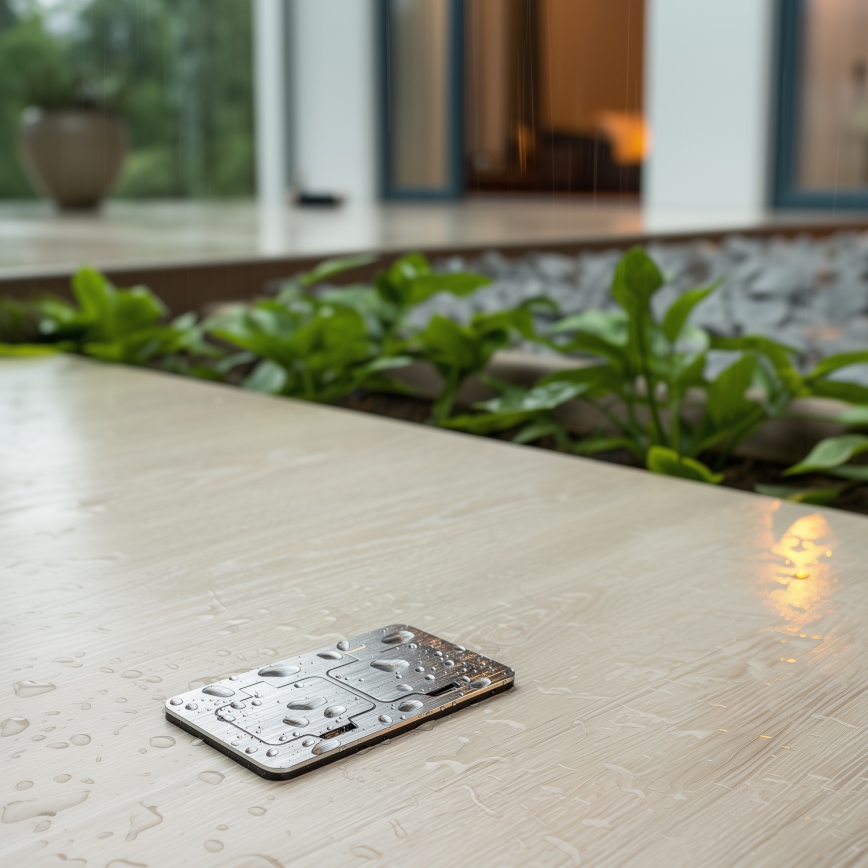 Brilagi - Επιδαπέδια χωνευτή διπλή πρίζα εξωτερικού χώρου IP55 ματ χρώμιο ορθογώνια