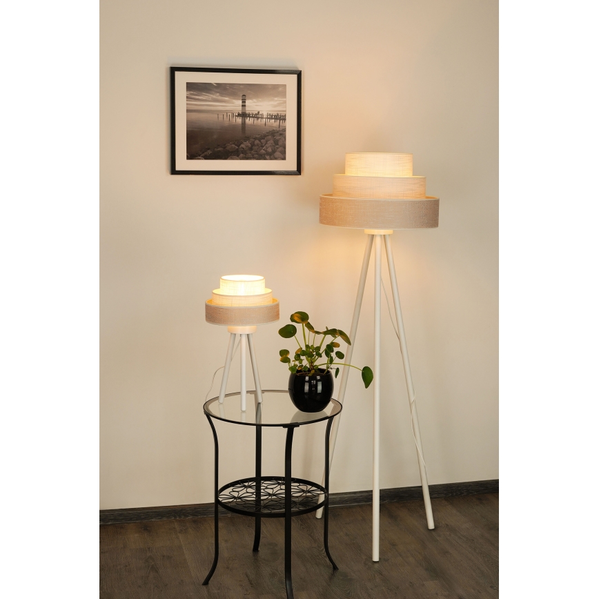 Brilagi - Επιδαπέδιο φωτιστικό ALASKA LUNETA 1xE27/15W/230V γκρι/κρεμ