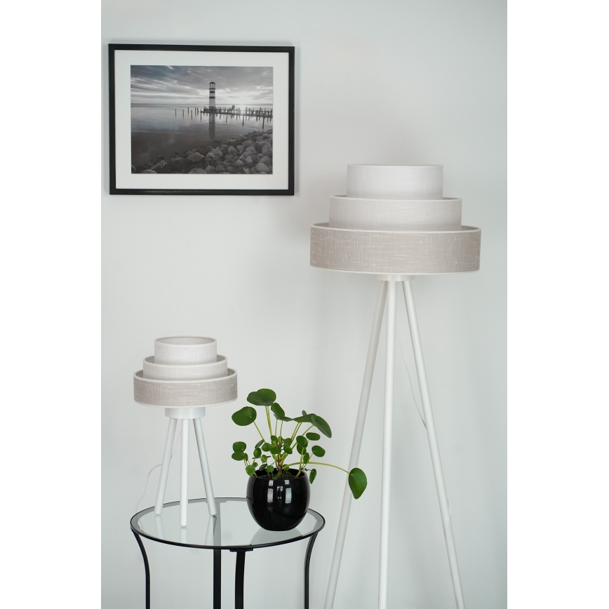 Brilagi - Επιδαπέδιο φωτιστικό ALASKA LUNETA 1xE27/15W/230V γκρι/κρεμ