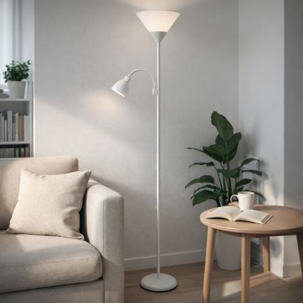 Brilagi - Επιδαπέδιο φωτιστικό ARIANA 1xE27/100W/230V + 1xE14/25W λευκό