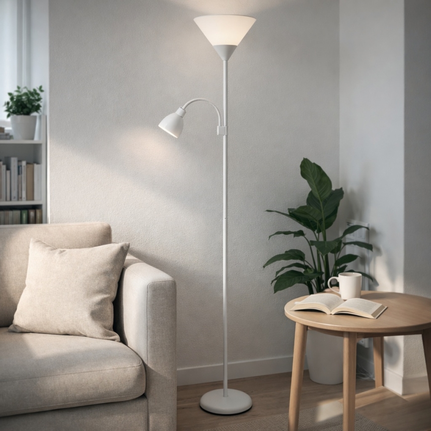 Brilagi - Επιδαπέδιο φωτιστικό ARIANA 1xE27/100W/230V + 1xE14/25W λευκό